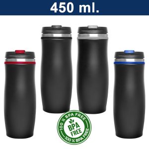 Mug Termico Acero inoxidable Negro M18