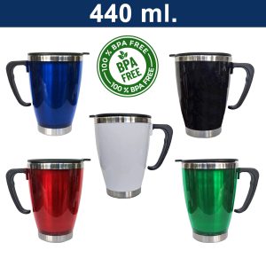 Mug Termico Conico Acero Inoxidable PVC M29