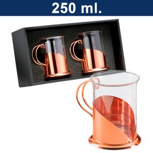 Set de 2 tazas para cafe encobrizadas M72